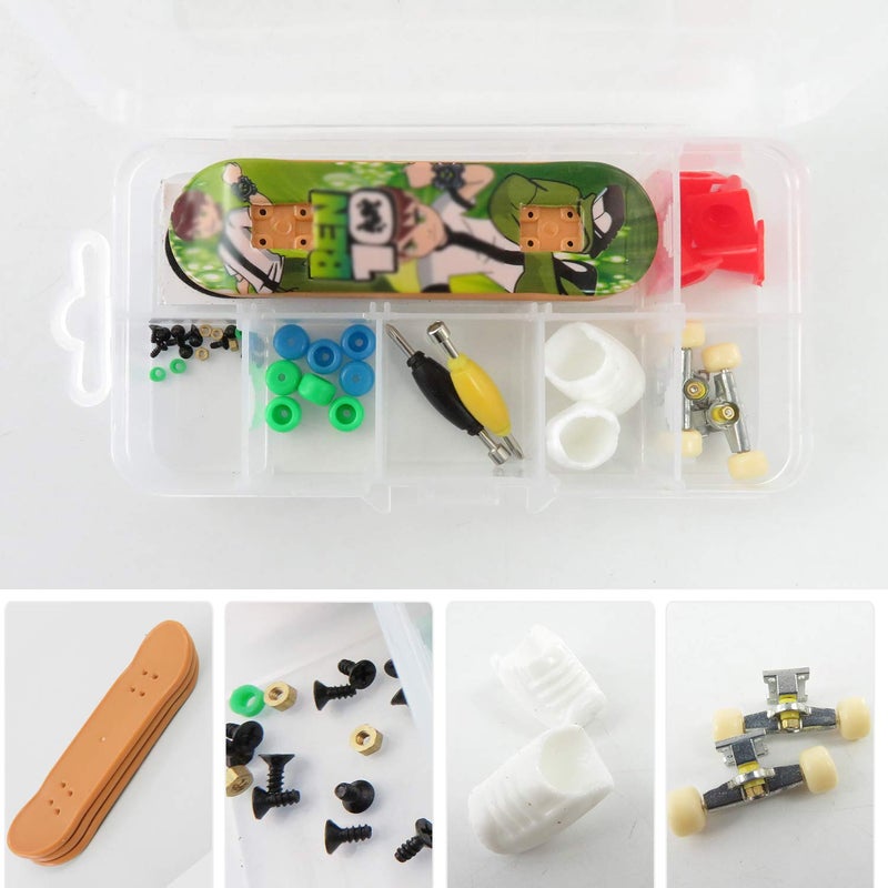 RemeeHi DIY Fingerboard with Nuts Trucks Tool Kit Basic Bearing Wheels Packaged in Box - Image 4
